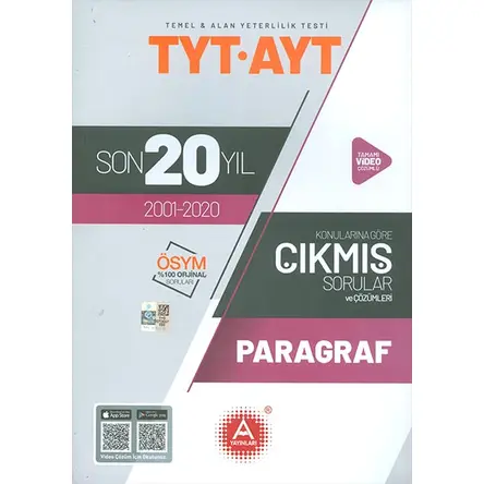 Paragraf Son 20 Yıl Konularına Göre Çözümlü Çıkmış Sorular A Yayınları