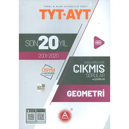TYT AYT Geometri Son 20 Yıl Konularına Göre Çözümlü Çıkmış Sorular A Yayınları