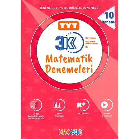 TYT 3K Matematik Denemeleri Katyon Yayınları