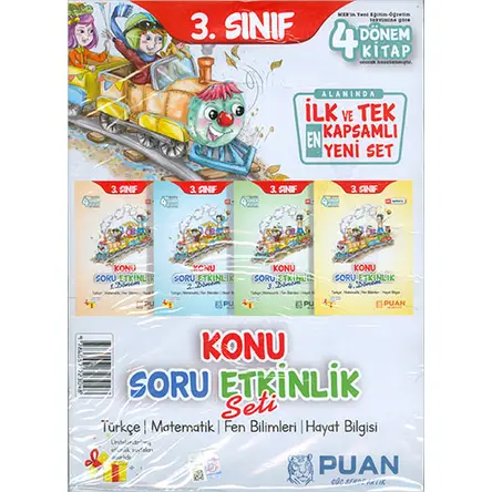 Puan 3.Sınıf Tüm Dersler Konu Soru Etkinlik Seti