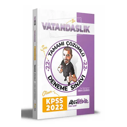 Hocawebde 2022 KPSS Vatandaşlık Tamamı Çözümlü 22 Deneme