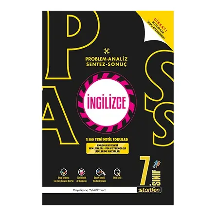 Startfen 7. Sınıf İngilizce PASS Soru Bankası