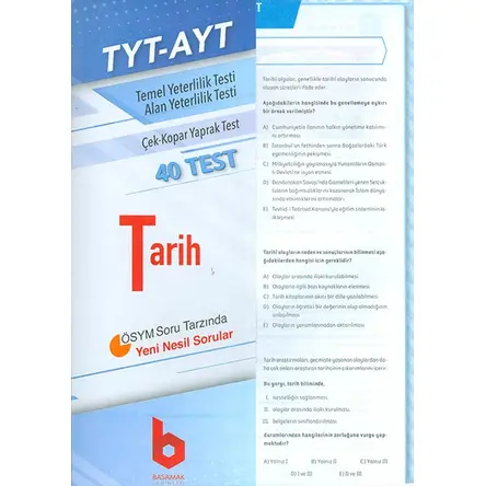 TYT-AYT Tarih Çek - Kopar Yaprak Test - Kolektif - Basamak Yayınları