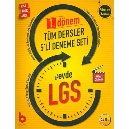 LGS 1. Dönem Tüm Dersler 5li Deneme Seti - Kolektif - Basamak Yayınları