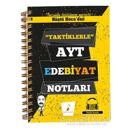 Rüştü Hocadan Taktiklerle AYT Edebiyat Notları - Rüştü Bayındır - Pelikan Tıp Teknik Yayıncılık