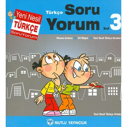 3.Sınıf Türkçe Yeni Nesil Soru Yorum Mutlu Yayınları