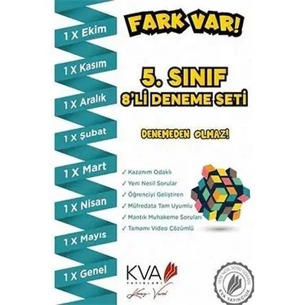 KVA Koray Varol 5. Sınıf 8 li Fark Var Deneme Seti
