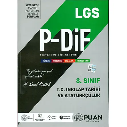 Puan 8.Sınıf LGS İnkılap Tarihi Periyodik Ders İzleme Föyleri