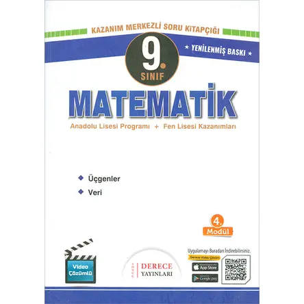 Derece 9. Sınıf Matematik Üçgenler ve Veri Video Çözümlü Soru Bankası