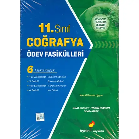 11.Sınıf Coğrafya Ödev Fasikülleri Aydın Yayınları