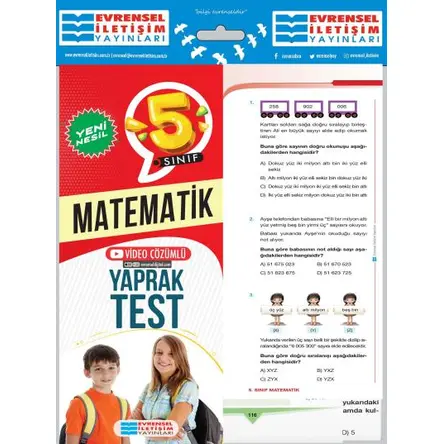 Evrensel 5. Sınıf Matematik Yeni Nesil Yaprak Test