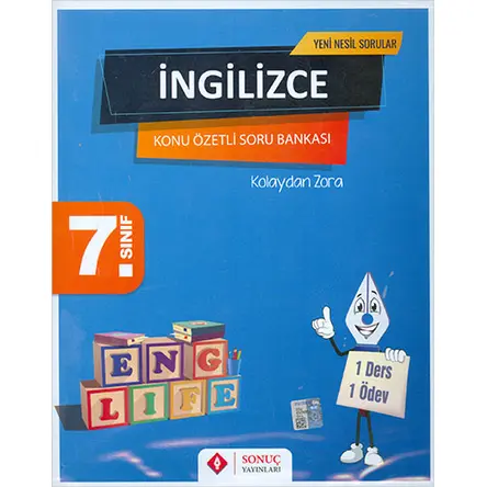 Sonuç 7.Sınıf İngilizce Konu Özetli Soru Bankası