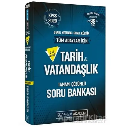 2020 KPSS Genel Yetenek Genel Kültür İkisi Bir Arada Tarih ve Vatandaşlık Tamamı Çözümlü Soru Bankas
