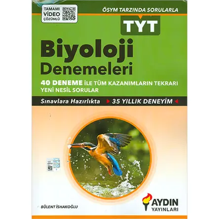 TYT Biyoloji 40lı Deneme Aydın Yayınları