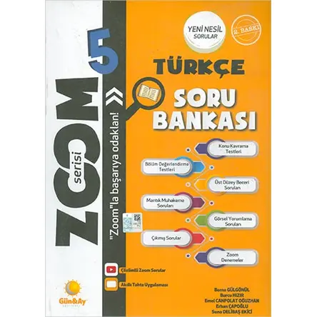 5.Sınıf Türkçe Zoom Soru Bankası Günay Yayınları