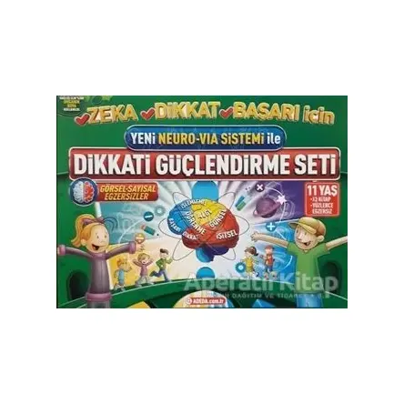 Yeni Neuro-Via Sistemi ile Dikkati Güçlendirme Seti 11 Yaş (3 Kitap) - Osman Abalı - Adeda Yayınları