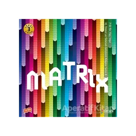 Matrix - IQ Dikkat ve Yetenek Geliştiren Kitaplar Serisi 8 (Level 3) (7-8-9 Yaş)