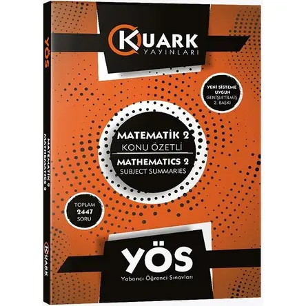 Kuark YÖS Matematik-2 Konu Özetli Soru Bankası