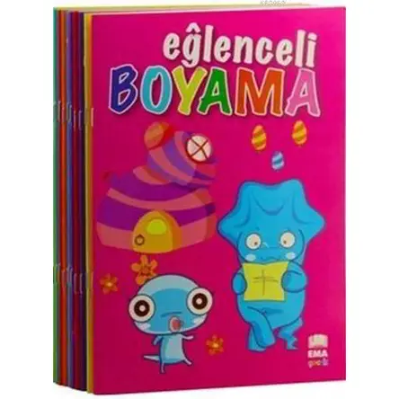 Eğlenceli Boyama Seti - 10 Kitap Takım - Kolektif - Ema Çocuk