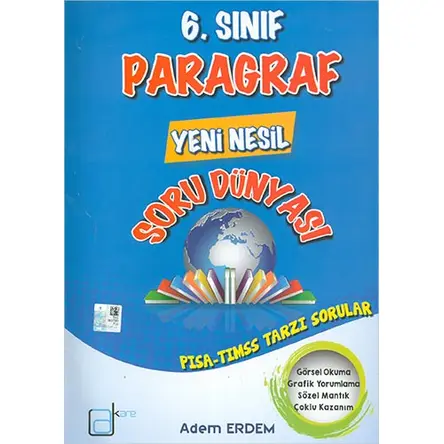 6.Sınıf Paragraf Yeni Nesil Soru Dünyası A Kare Yayınları