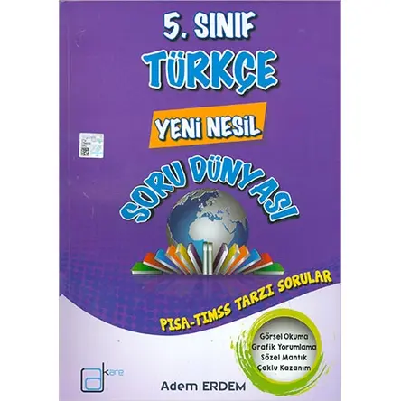 5.Sınıf Türkçe Yeni Nesil Soru Dünyası A Kare Yayınları