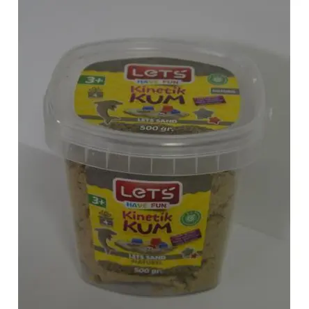 Lets Kinetik Kum 500 gr. Naturel Plastik Kutu