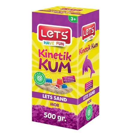 Lets Kinetik Kum 500 gr. Mor Karton Kutu