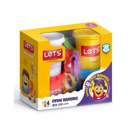 Lets Oyun Hamuru 4 Renk L8344 Kalıplı