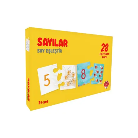 Sayılar - Say Eşleştir 28 Kart (3+ Yaş) Mikado Yayınları