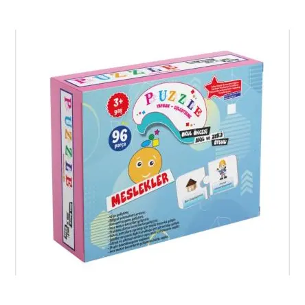 Puzzle Meslekler Okul Öncesi Akıl ve Zeka Oyunu 3 Yaş Beceri Dünyası