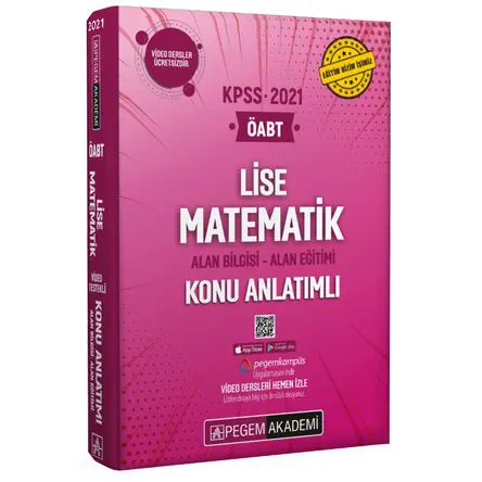 2021 KPSS ÖABT Lise Matematik Video Destekli Konu Anlatımlı Pegem Akademi