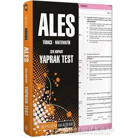 2021 ALES Çek Kopart Yaprak Test - Kolektif - Pegem Akademi Yayıncılık