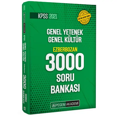 Pegem 2021 KPSS Lisans Ezberbozan 3000 Soru Bankası