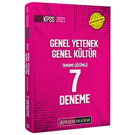 Pegem 2021 KPSS Genel Yetenek Genel Kültür Çözümlü 7 Deneme