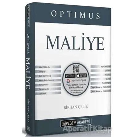 KPSS A Grubu Optimum Maliye Konu Anlatımı - Birhan Çelik - Pegem Akademi Yayıncılık
