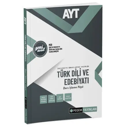 Pegem Akademi 2022 AYT Türk Dili Ve Edebiyatı Ders İşleme Föyü