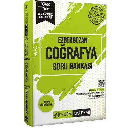 Pegem Akademi 2022 Genel Yetenek Genel Kültür Ezberbozan Coğrafya Soru Bankası