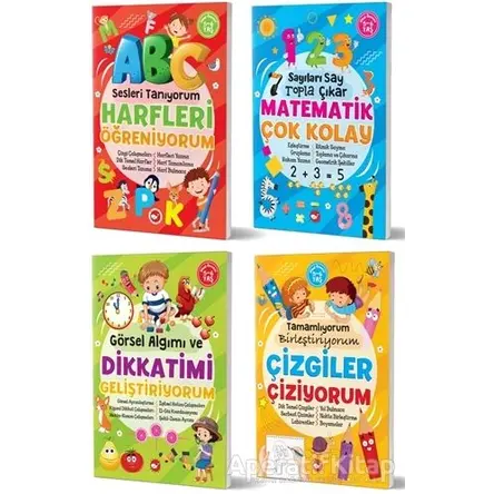 5-6 Yaş Zekamı Geliştiriyorum Etkinlik Seti (4 Kitap Takım) - Tuba Öztürk - Beyaz Balina Yayınları