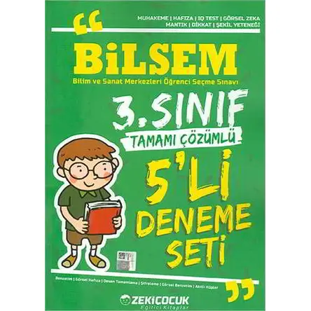 Çözüm Akademi 3.Sınıf Bilsem 5’li Deneme Seti