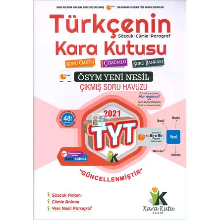 İnformal 2021 TYT Türkçenin Karakutusu Anlam Bilgisi Konu Özetli Soru Bankası 1. Cilt