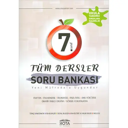 Rota 7.Sınıf Okula Yardımcı Tüm Dersler Soru Bankası