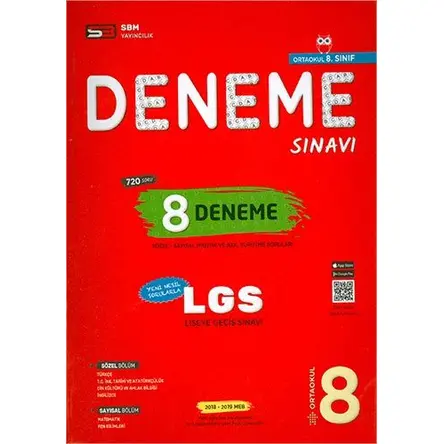 SBM 8.Sınıf LGS 8li Çözümlü Deneme Sınavı