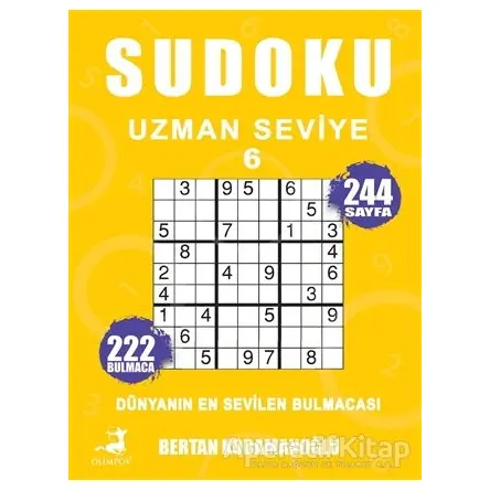 Sudoku Uzman Seviye - 6 - Bertan Kodamanoğlu - Olimpos Yayınları