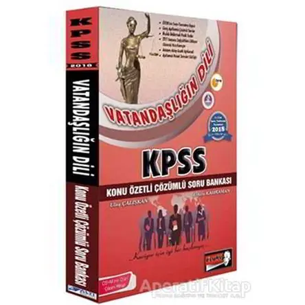 2018 KPSS Vatandaşlığın Dili Konu Özetli Çözümlü Soru Bankası - Ulaş Çalışkan - Altı Şapka Yayınları
