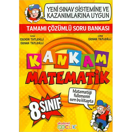 Kankam 8.Sınıf Matematik Tamamı Çözümlü Soru Bankası Akademi Çocuk