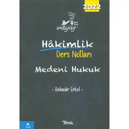 İmtiyaz Medeni Hukuk Hakimlik Ders Notları - Bahadır Erkol - Temsil Kitap