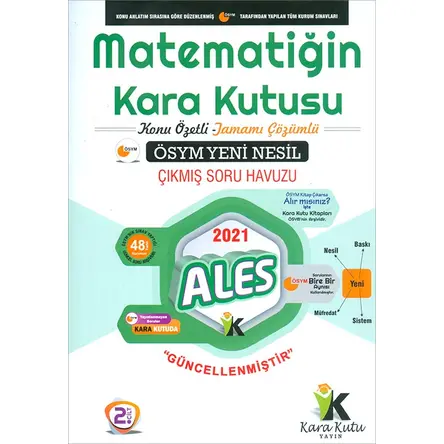 İnformal 2021 ALES Matematiğin Kara Kutusu 2. Cilt Çıkmış Sorular Konu Özetli Soru Bankası