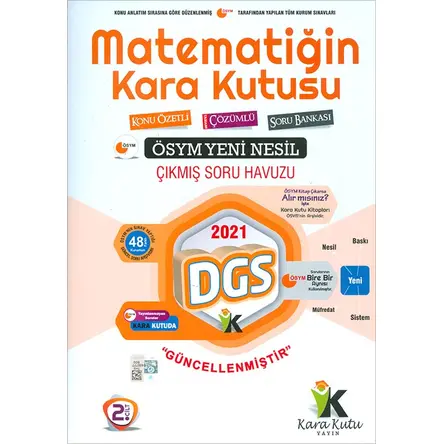 İnformal 2021 DGS Matematiğin Kara Kutusu Konu Özetli Tamamı Çözümlü Soru Bankası 2. Cilt