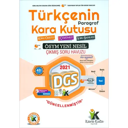 İnformal 2021 DGS Türkçenin Kara Kutusu 2.Cilt Paragraf Konu Özetli Soru Bankası