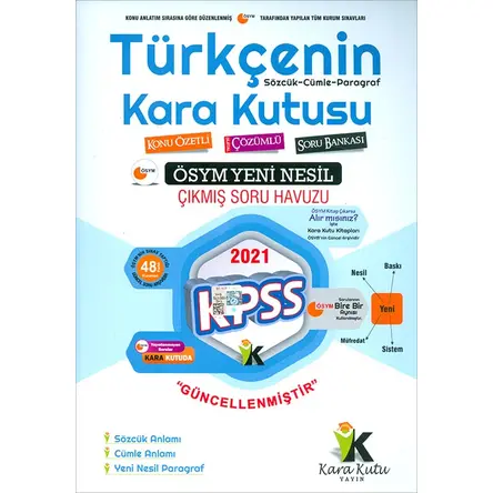 İnformal 2021 KPSS Türkçenin Kara Kutusu Anlam Bilgisi Çıkmış Sorular Konu Özetli Soru Bankası